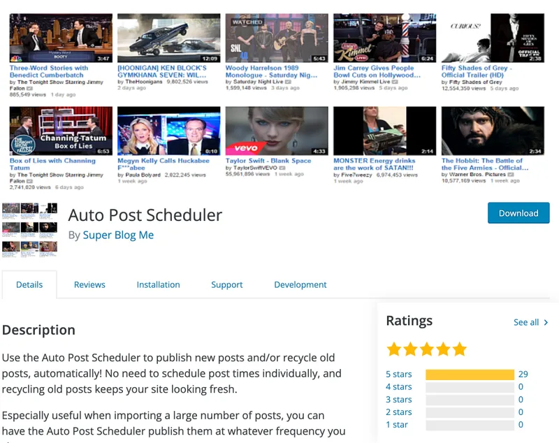 Pluginul Auto Post Scheduler