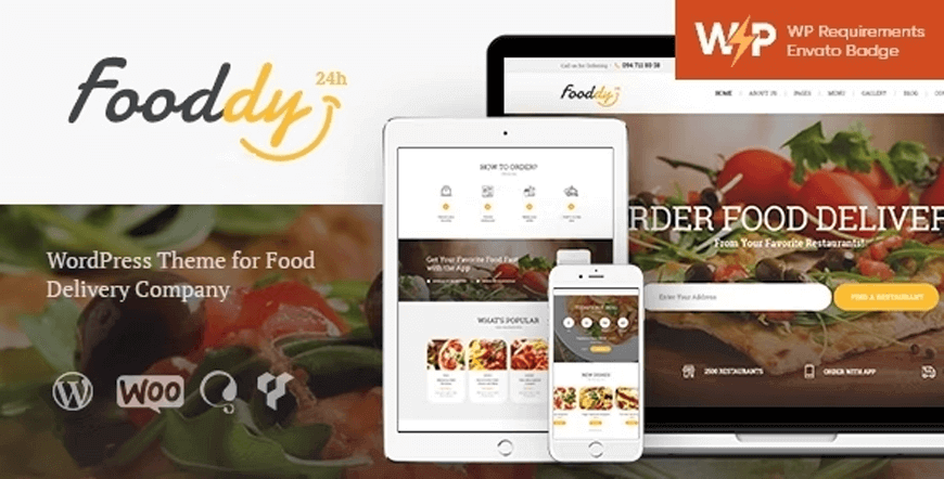 Fooddy - temă wordpress de livrare de mâncare