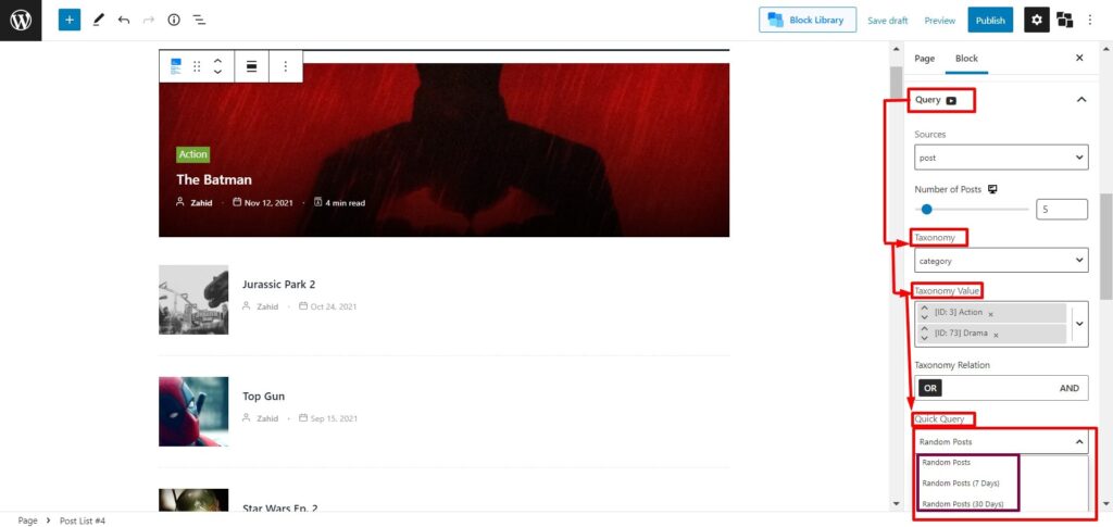 WordPress 임의 게시물을 표시하는 방법 - 쉬운 방법 5 Quick Query for Category