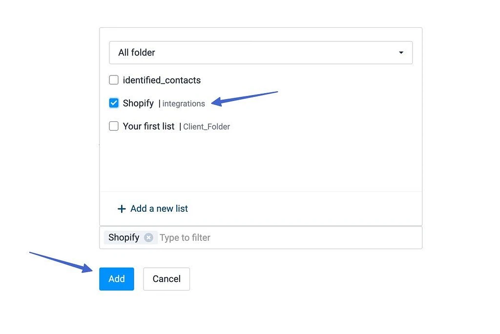 Shopify список