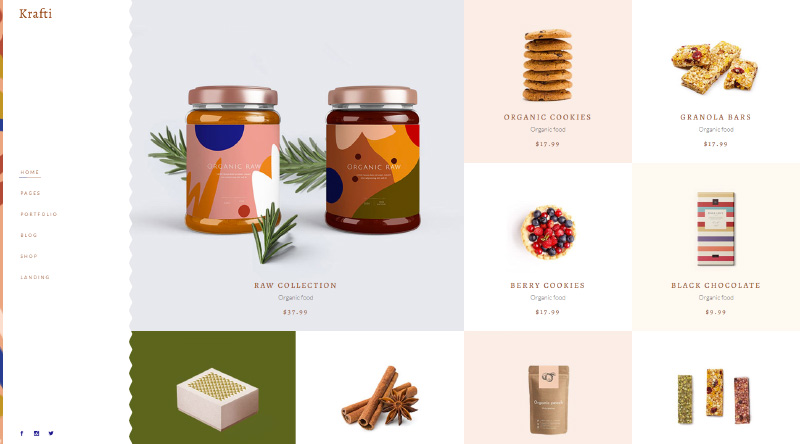 Cele mai bune 5 teme WordPress pentru magazinul de cadouri pe care trebuie să le verificați 4 Krafti Gift Shop WordPress Theme