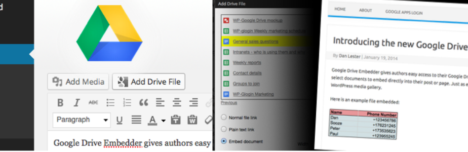 Come pubblicare i dati di Fogli Google su un sito Web WordPress 20 The Google Drive Embedder plugin.