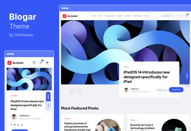 سمة Blogar - سمة WordPress لمجلة المدونة
