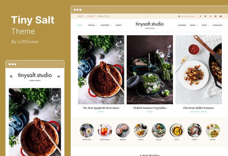 Thème TinySalt - Thème WordPress pour blog alimentaire personnel