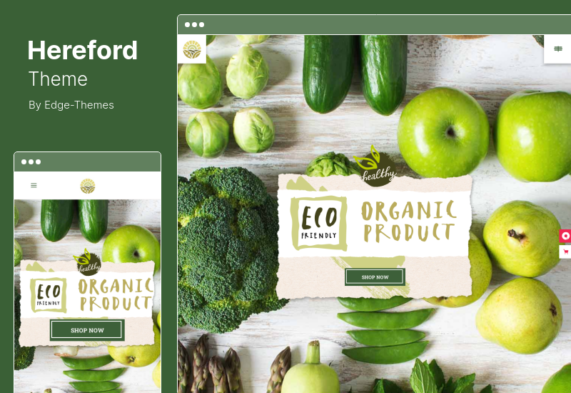 Thème Hereford - Thème WordPress pour l'agriculture et l'alimentation biologique