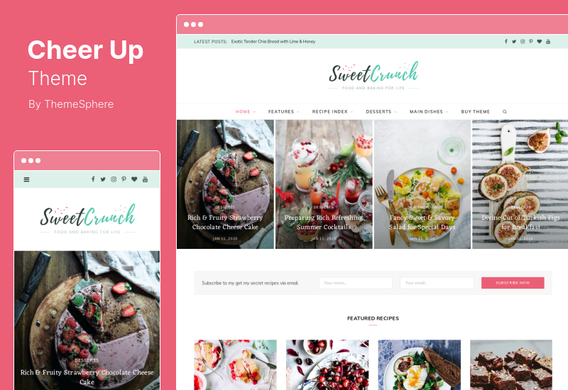 Thème CheerUp - Thème WordPress pour la nourriture, les blogs et les magazines