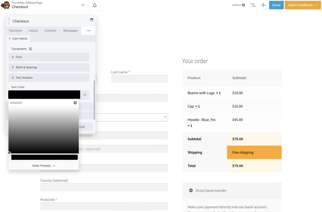 Haga que su texto sea visible al crear una página de pago de WooCommerce