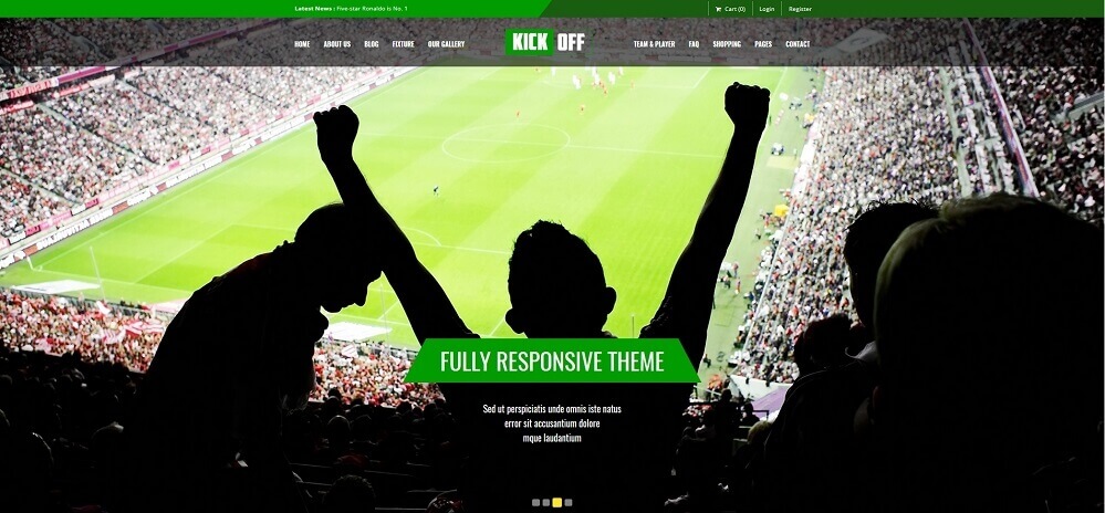 Kickoff Sports Club - Tema WordPress