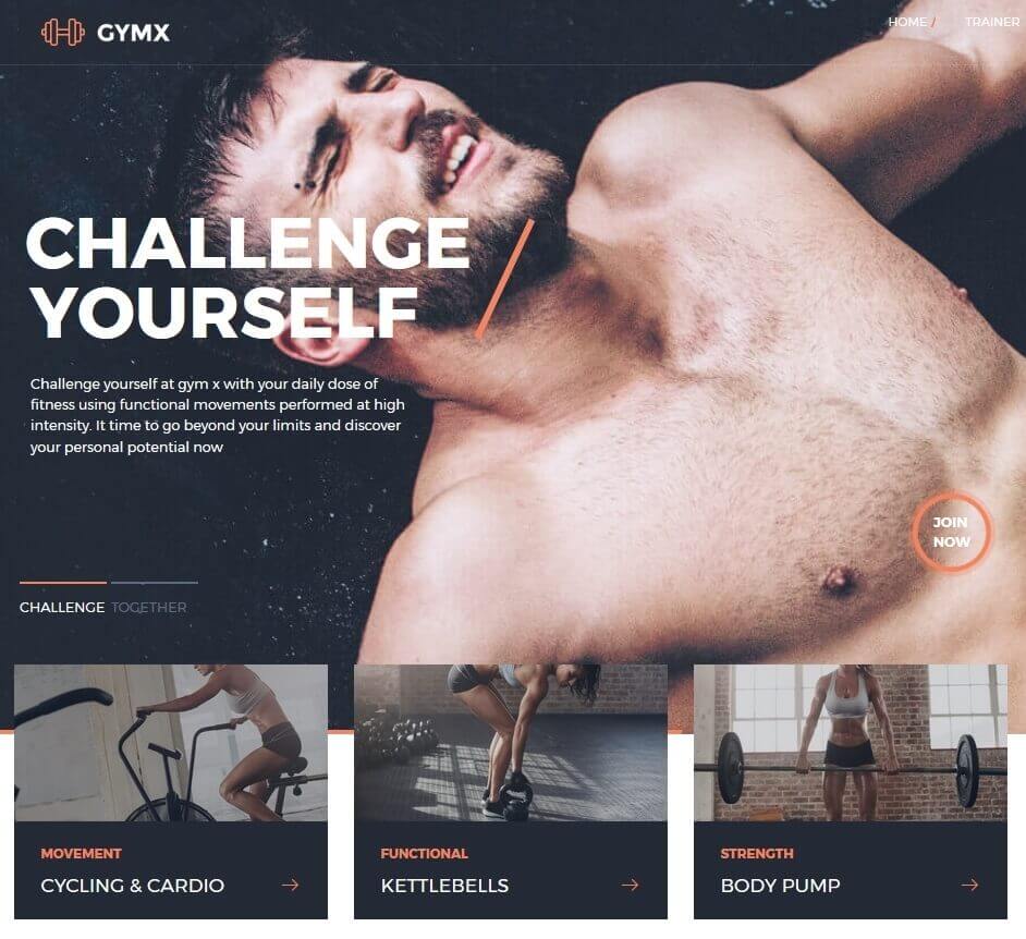 Gym X - Tema WordPress de Fitness, Ginásio e Esportes