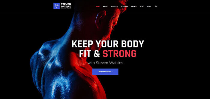 SPersonal Gym Trainer & Nutrition Coach Tema WordPress