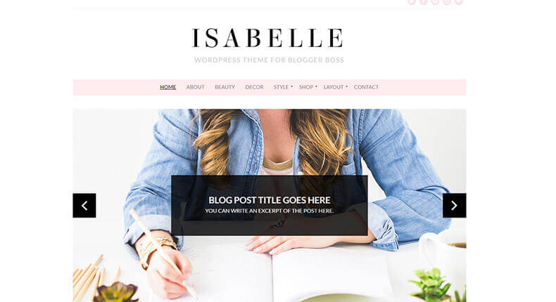 Isabelle - 博客和电子商务主题