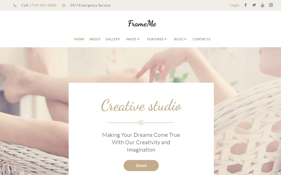 FrameMe - Tema WordPress pentru Studio de fotografie