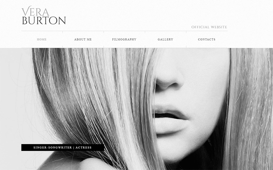 Creator de site-uri de actriță | Șablon receptiv pentru Moto CMS 3