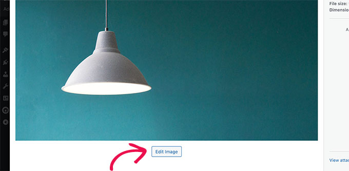 Bild in WordPress bearbeiten Edit image in WordPress