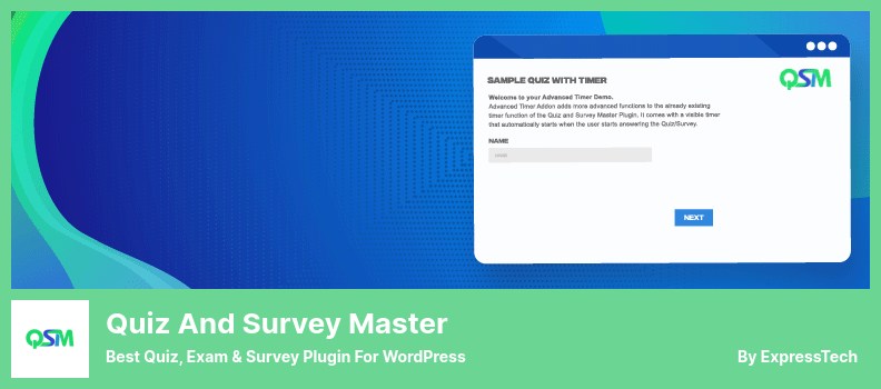 Quiz And Survey Master Plugin — лучший плагин для викторин, экзаменов и опросов для WordPress