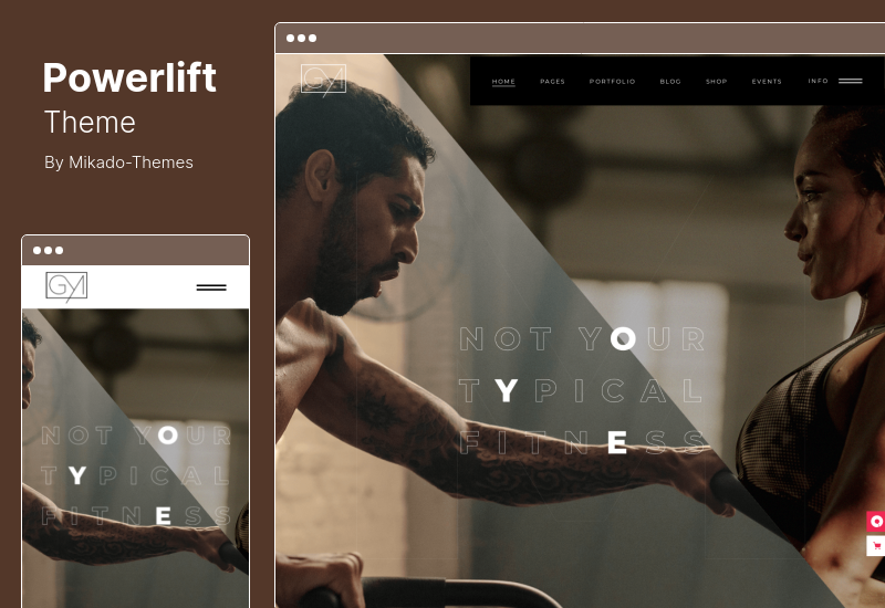 Powerlift 테마 - 피트니스 체육관 WordPress 테마