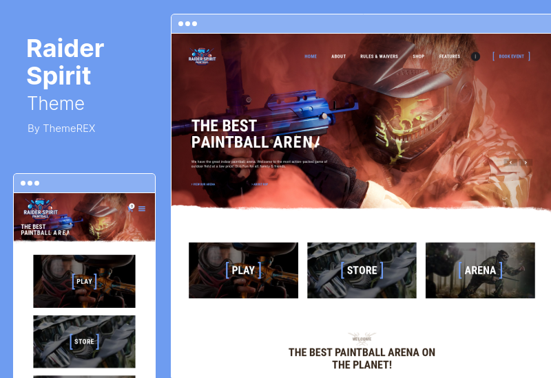 Raider Spirit 主題 - Airsoft Club & Paintball WordPress 主題