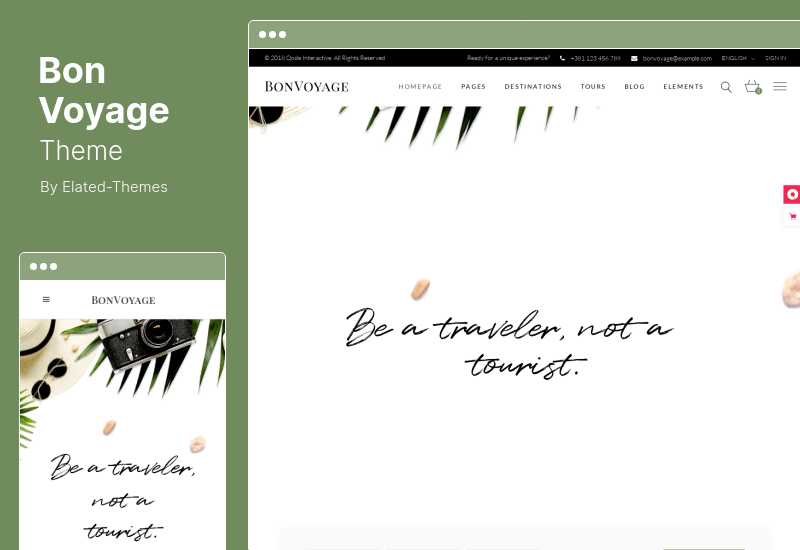 BonVoyage 主題 - 旅行社和旅遊 WordPress 主題