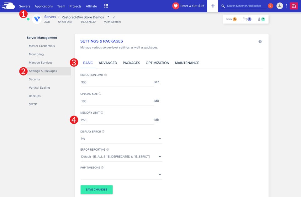 Límite PHP