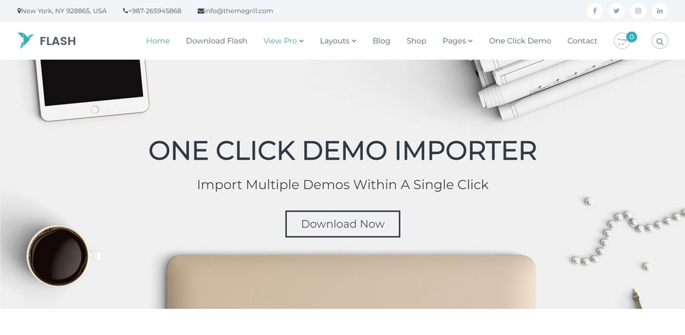 Flash template demo halaman utama