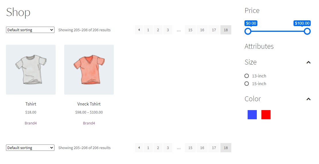 Interfejs sklepu WooCommerce