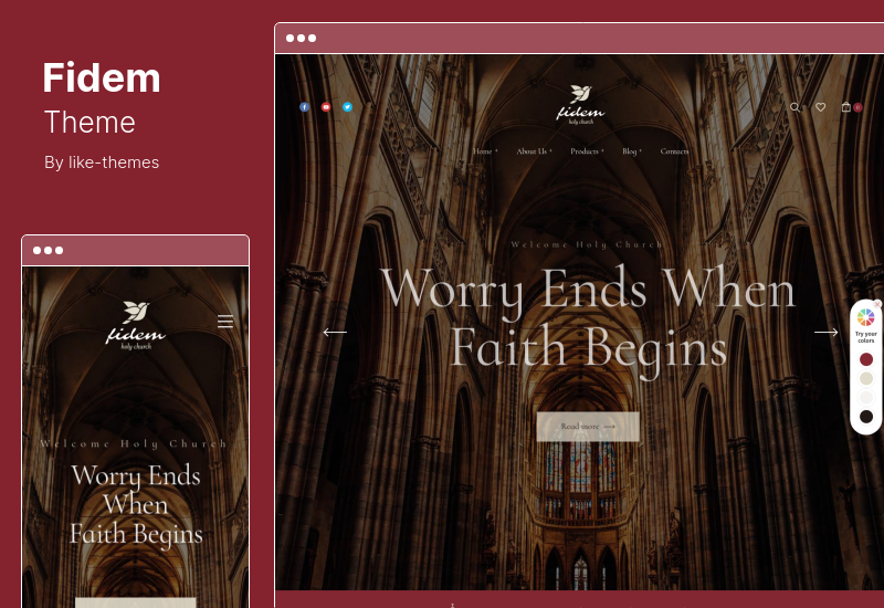 Tema Fidem - Tema WordPress para Iglesia y Religión