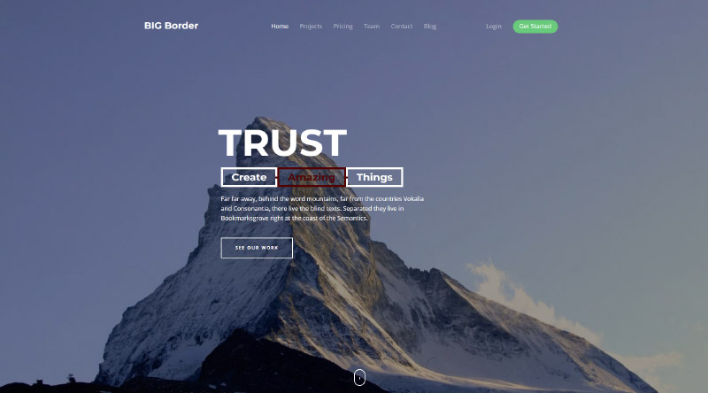 5+ Tema WordPress Portofolio Satu Halaman Terbaik yang Harus Anda Lihat BIG Border wordpress theme
