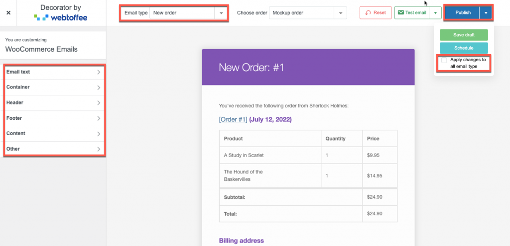 Personalizați e-mailurile de comandă WooCommerce cu pluginul pentru decorator
