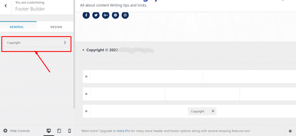 Comment modifier le pied de page dans WordPress en 3 étapes faciles ? 11 Changing Copyright text in Astra theme