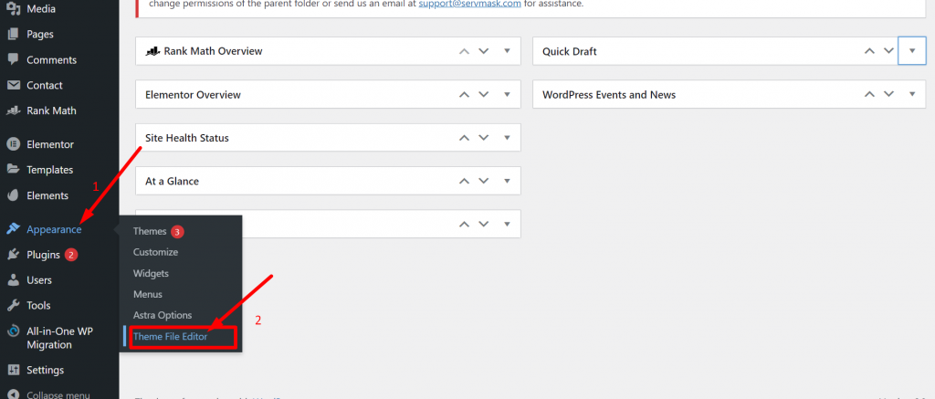 Comment modifier le pied de page dans WordPress en 3 étapes faciles ? 13 Editing theme file in WordPress