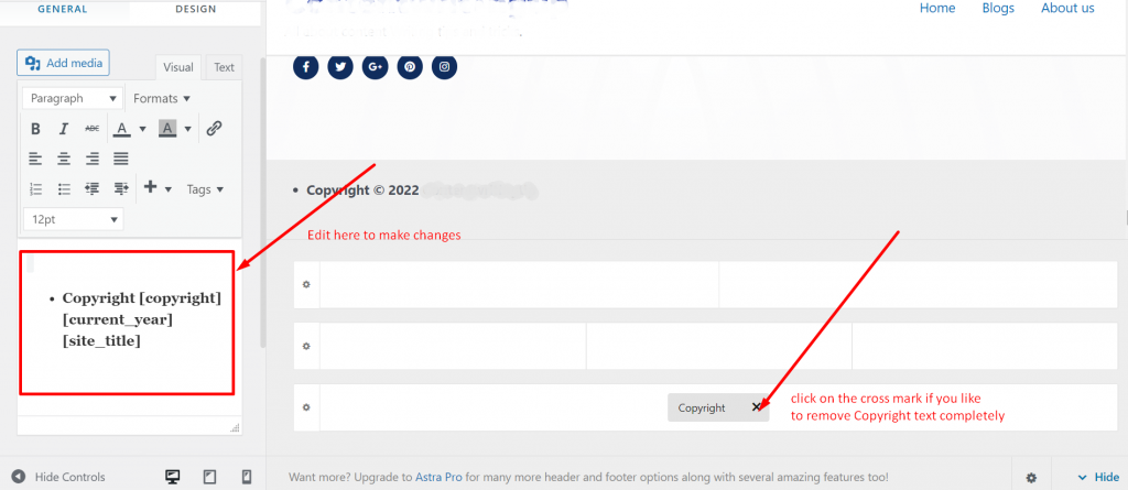 Comment modifier le pied de page dans WordPress en 3 étapes faciles ? 12 Changing Copyright Text
