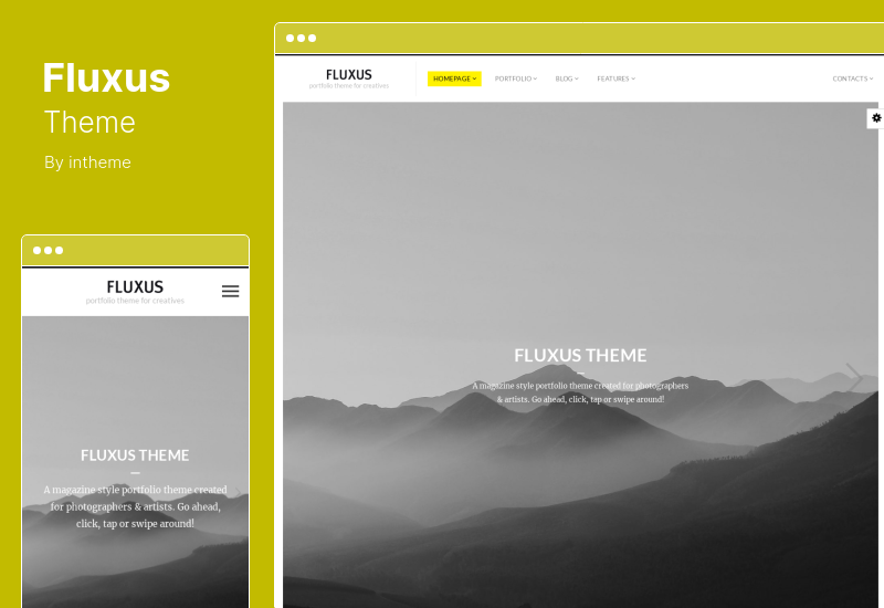 Tema Fluxus - Tema WordPress pentru portofoliu fotografi