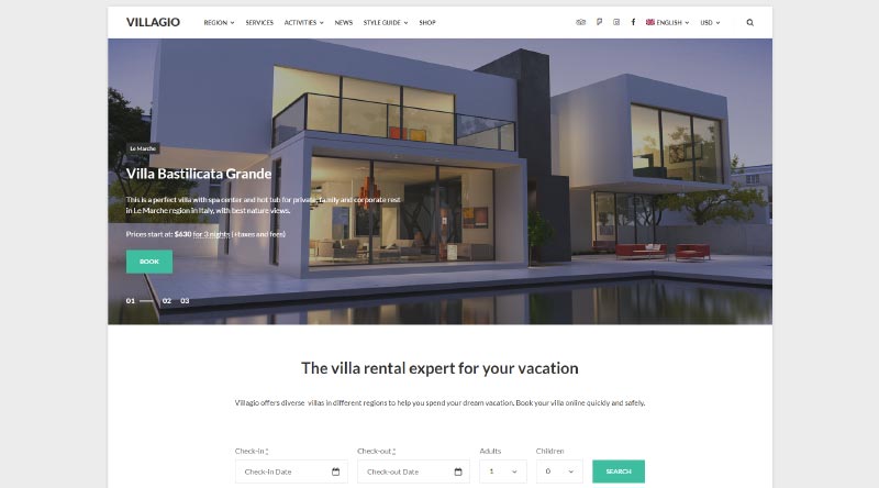 10+ лучших тем WordPress для аренды на время отпуска 12 10+ Top Vacation Rental WordPress Themes 4