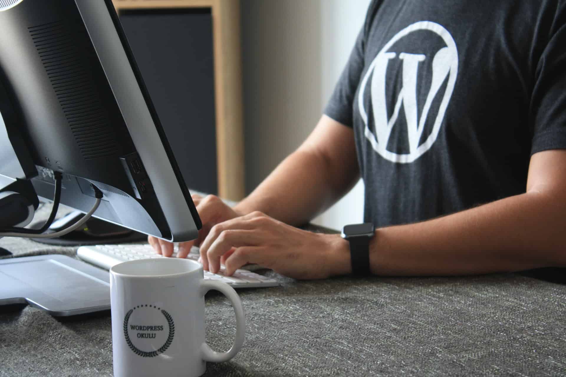 Мужчина в рубашке WordPress