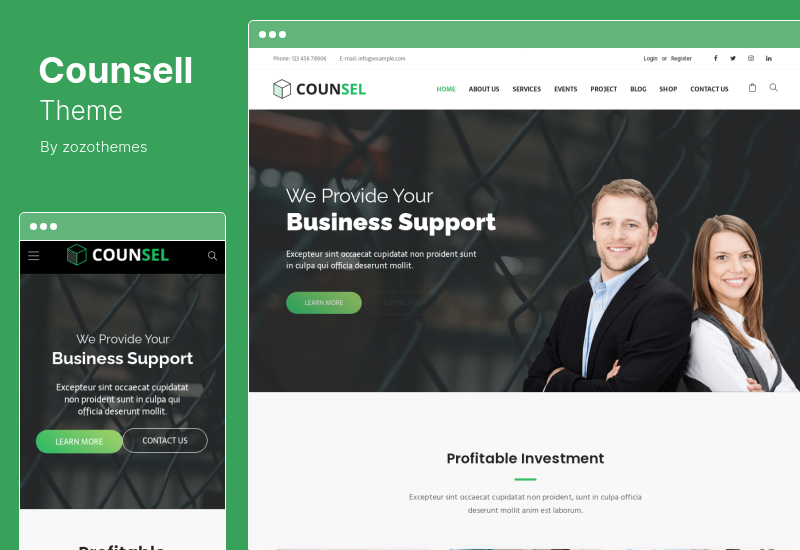 Counsell Theme - Tema de WordPress para consultoría