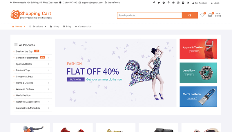 2022년 최고의 WooCommerce 워드프레스 테마 9개(빠르고 반응형) 8 shoppingcart theme 31
