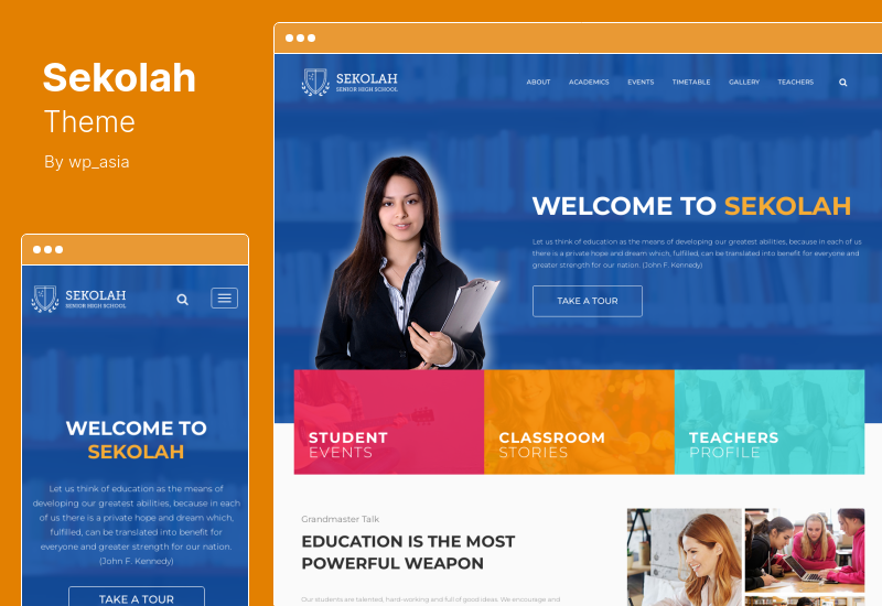 Sekolah 主题 - 高中 WordPress 主题