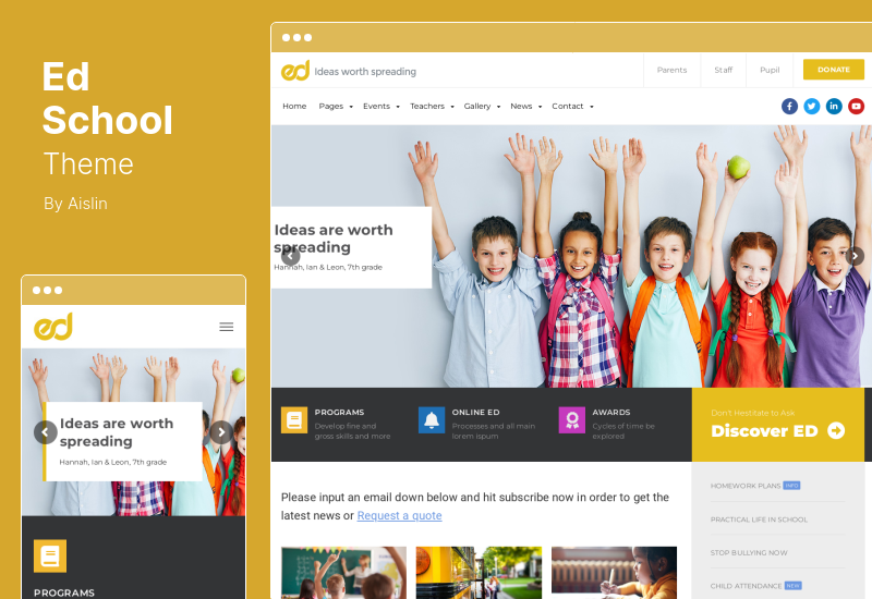 Ed School 主题 - 教育 WordPress 主题