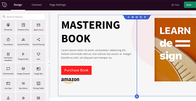 Modification des pages dans SeedProd Editing pages in SeedProd