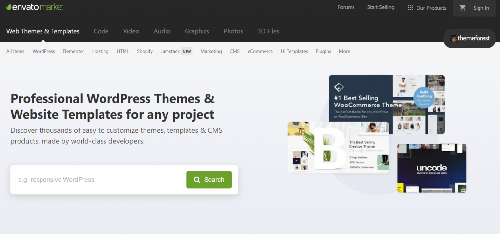 Quanto custa a hospedagem de sites em 2022? (5 Tipos de Planos) 3 Themeforest