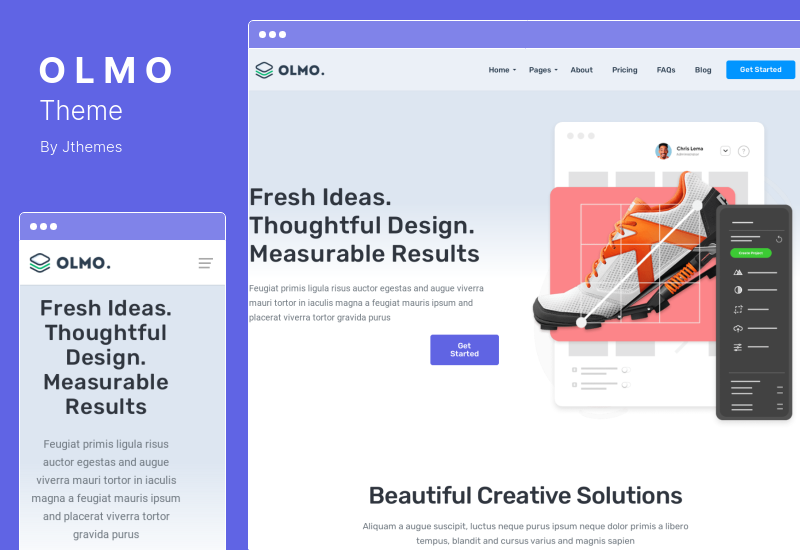 Tema OLMO - Tema WordPress de aterrizaje para software y SaaS