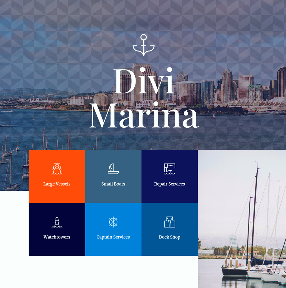 Patrón de fondo Divi Modo de fusión Diseño 1 Diseño final