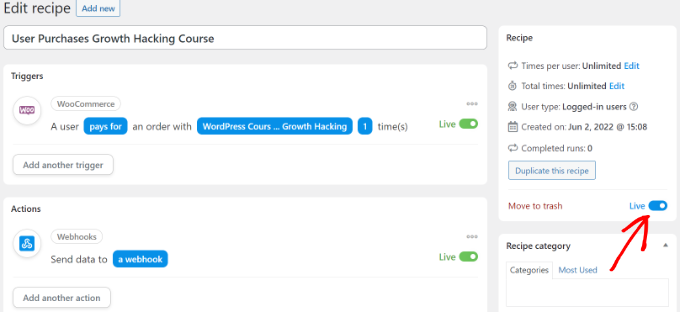 Opublikuj swój przepis WooCommerce Publish your WooCommerce recipe