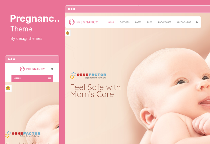 Tema Kehamilan - Tema WordPress untuk Situs Web Dokter Medis Ginekologi