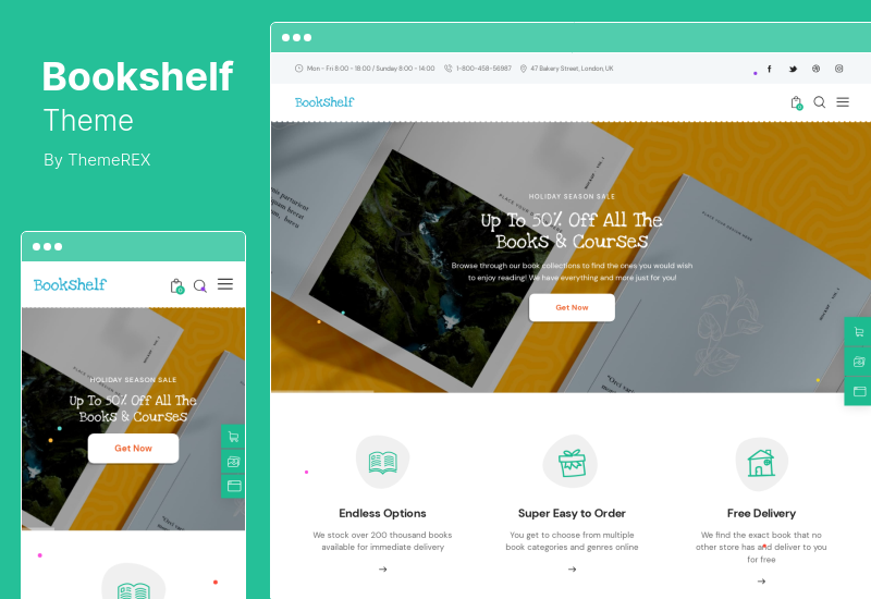 Tema della libreria - Tema WordPress del negozio online di libri e media