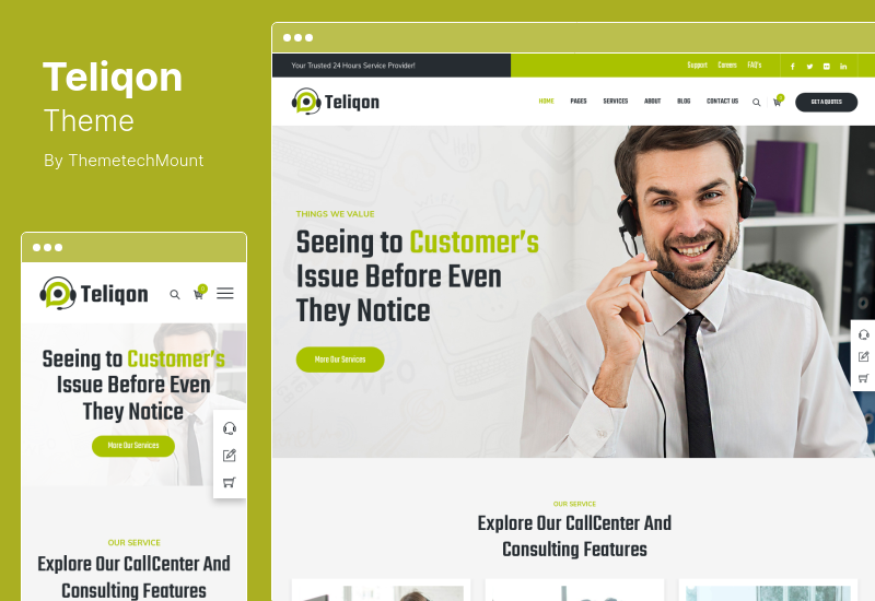 Tema Teliqon - Tema WordPress per call center e telemarketing