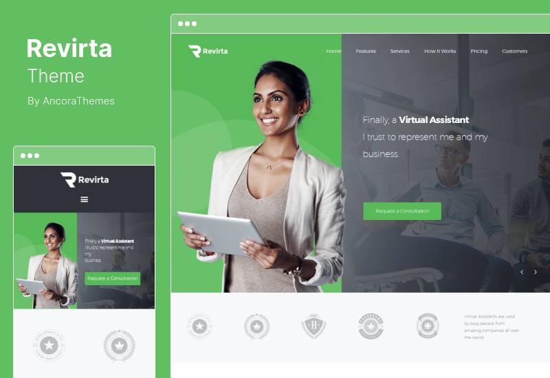 Tema Revirta - Tema WordPress per Assistente Virtuale Personale e Segreteria