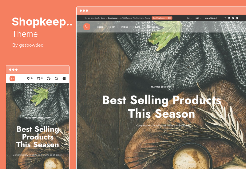 Tema del negoziante - Tema WordPress premium per l'eCommerce