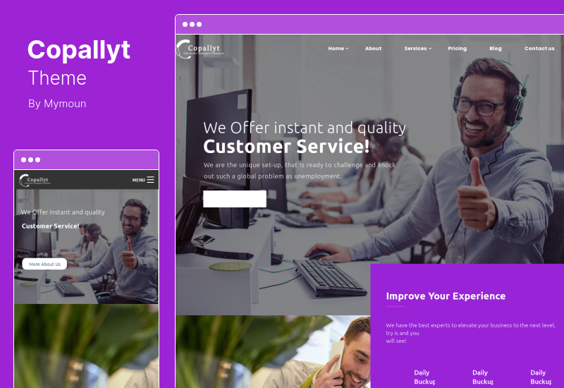 Tema Copallyt - Tema WordPress per call center e telemarketing