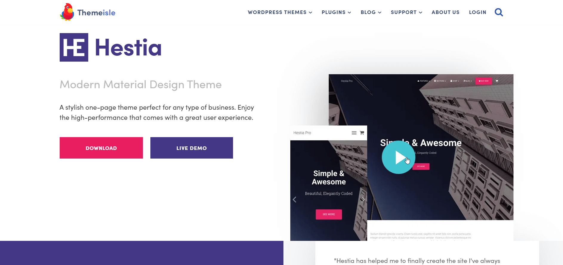 Hestia WooCommerce temaları